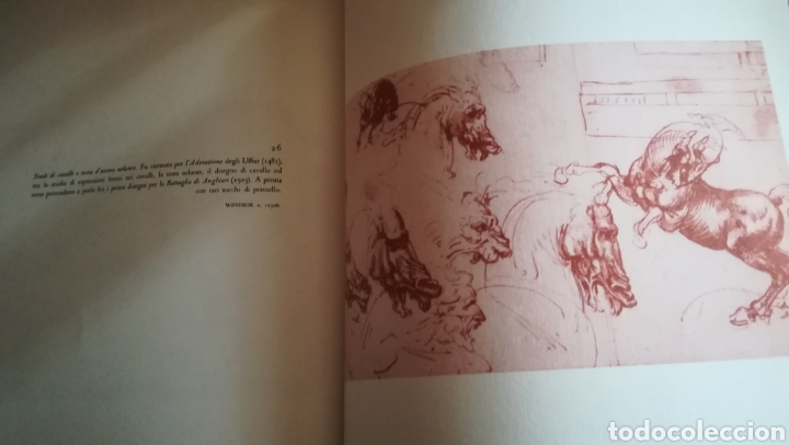 Libros de segunda mano: LEONARDO, libro con 32 dibujos, en italiano - Foto 4