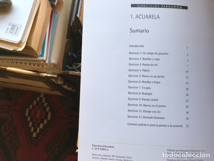 Libros de segunda mano: Acuarela.Ejercicios. Parram&oacute;n - Foto 3