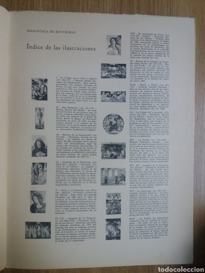 Libros de segunda mano: Pinacoteca de los genios. Botticelli. 6. Ed. Codex. 1964 - Foto 4