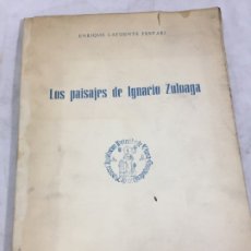 Libros de segunda mano: LOS PAISAJES DE IGNACIO ZULOAGA, E. LAFUENTE FERRARI PAMPLONA PRINCIPE DE VIANA 1948. Lote 182794108