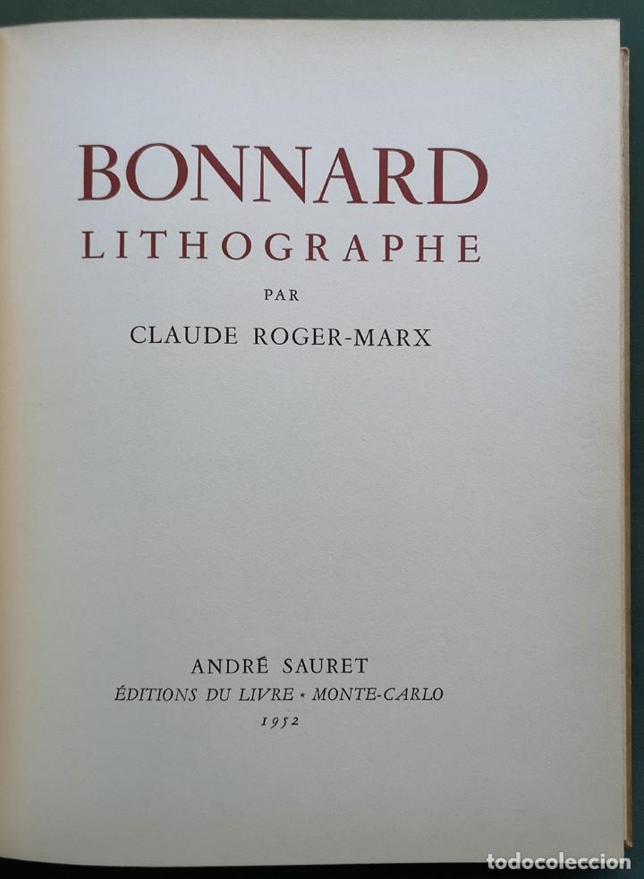 Libros de segunda mano: Bonnard  Lithographe         1952    Roger-Marx, Claude - Foto 3