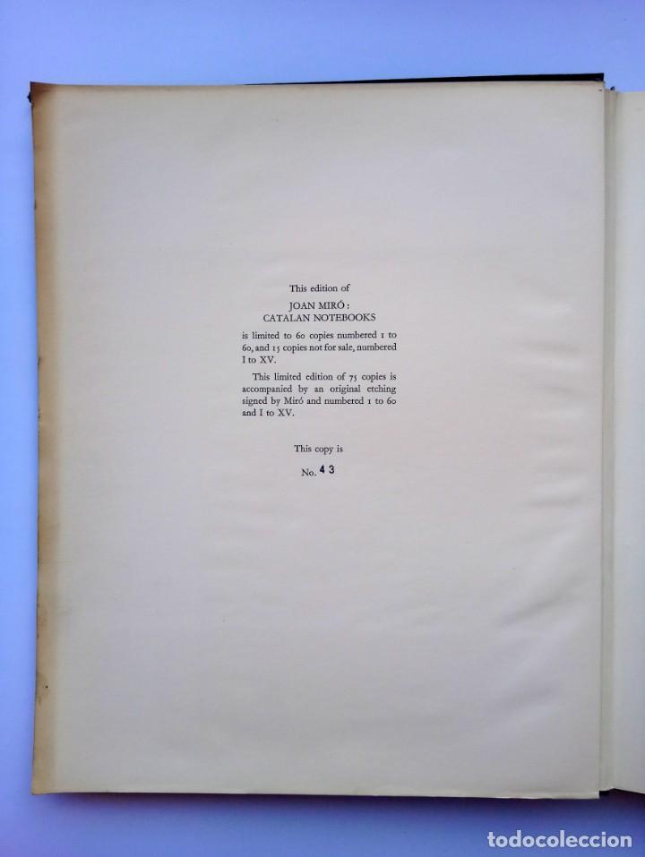 Libros de segunda mano: Joan Mir&oacute; - Catalan Notebooks - Numered edition - Edici&oacute;n numerada - Foto 2