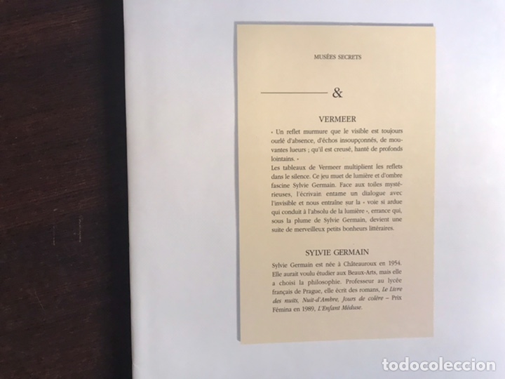 Libros de segunda mano: Vermeer. Sylvie Germain. Flohic - Foto 3