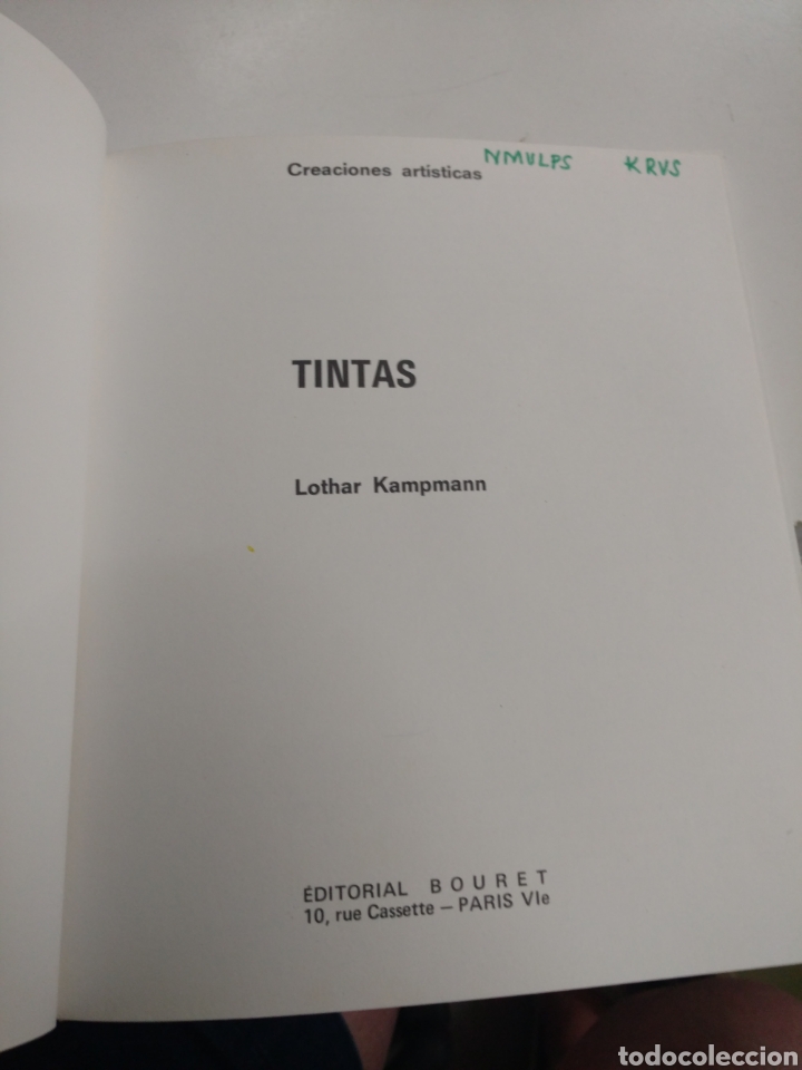 Libros de segunda mano: Tintas.Lothar Kampmann - Foto 2