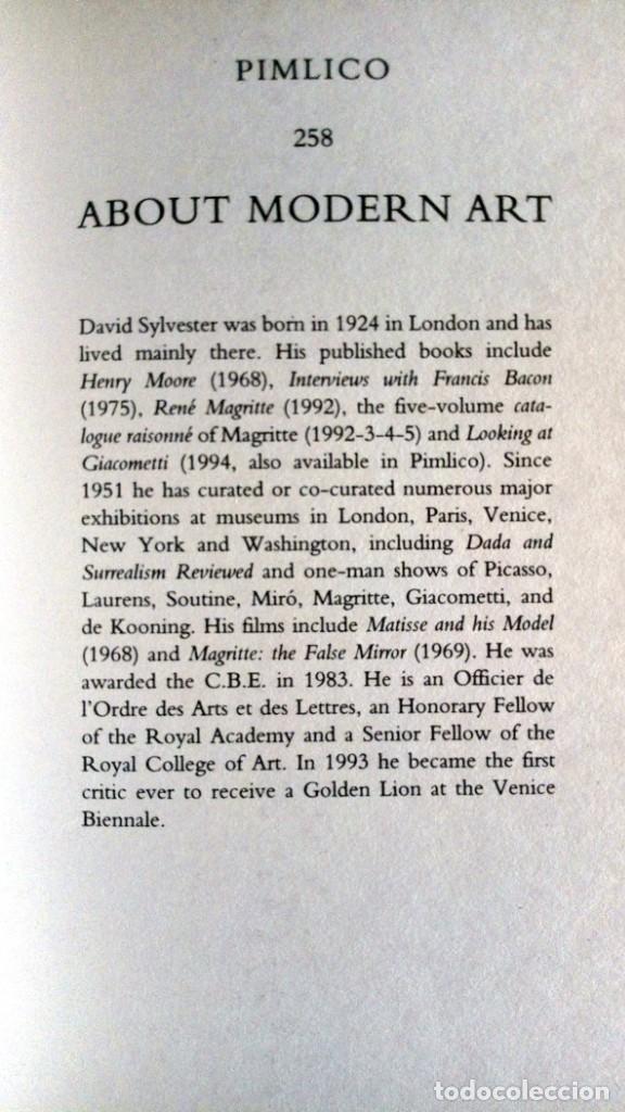Libros de segunda mano: About Modern Art, David Sylvester - Foto 4