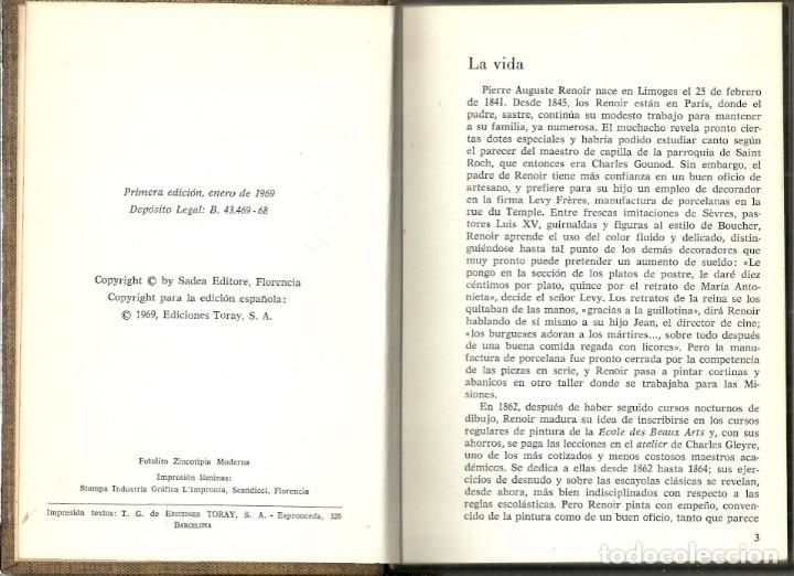 Libros de segunda mano: RENOIR - ELDA FEZZI - EDICIONES TORAY - PRIMERA EDICI&Oacute;N - 1969 - Foto 3