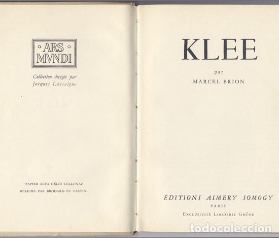 Libros de segunda mano: BRION, Marcel. Klee. 1955. - Foto 2