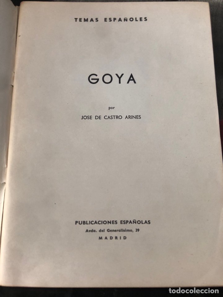 Libros de segunda mano: TEMAS ESPA&Ntilde;OLES, GOYA 1962 - Foto 2