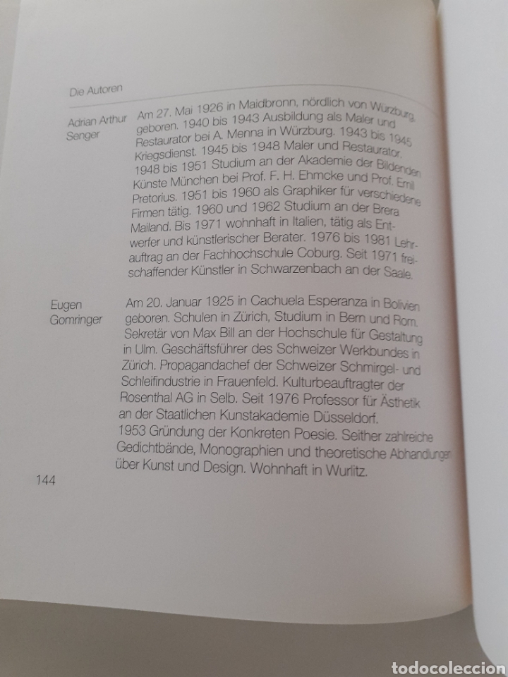 Libros de segunda mano: Wir verschweben wir verschwinden, Adrian Arthur Senger, Eugen Gomringer, 1991 alem&aacute;n - Foto 7
