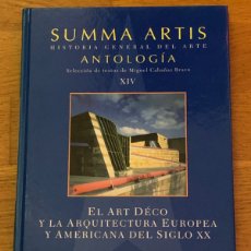 Libros de segunda mano: SUMMA ARTIS. HISTORIA GENERAL DEL ARTE. ANTOLOGÍA XIV. EL ART DÉCO Y LA ARQUITECTURA EUROPEA.. Lote 372088731