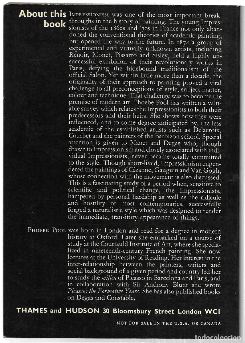 Libros de segunda mano: Phoebe Pool . Impressionism - Foto 2