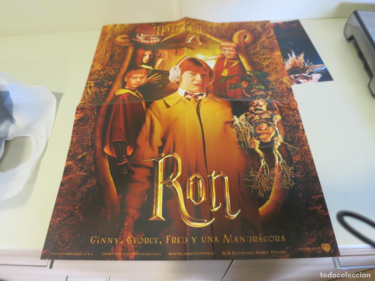 Libros de segunda mano: CARTEL HARRY POTTER Y LA C&Aacute;MARA SECRETA - RON GINNY GEORGE FRED Y UNA MANDR&Aacute;GORA - 61X47 CM