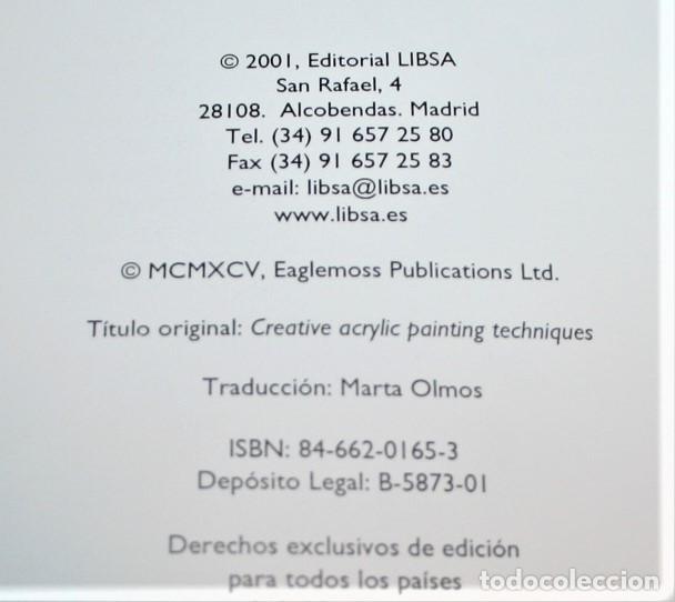 Libros de segunda mano: T&Eacute;CNICAS CREATIVAS, ACR&Iacute;LICO - LIBSA 2001 - Foto 2