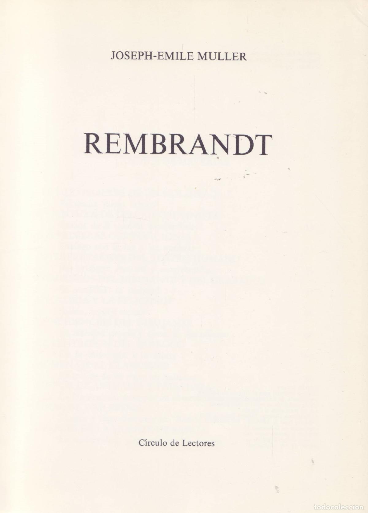 Libros de segunda mano: Rembrandt - Muller, Joseph-Emile - Foto 1