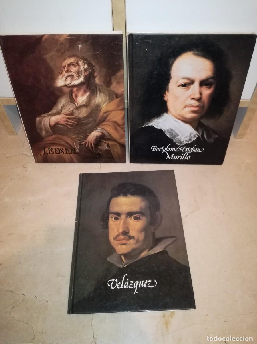 Libros de segunda mano: LOTE DE 3 LIBROS DE PINTORES SEVILLANOS VELAZQUEZ, BARTOLOME ESTEBAN MURILLO Y VALDES LEAL