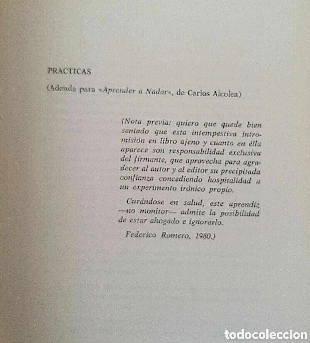 Libros de segunda mano: APRENDER A NADAR. Carlos Alcolea.1980 - Foto 7