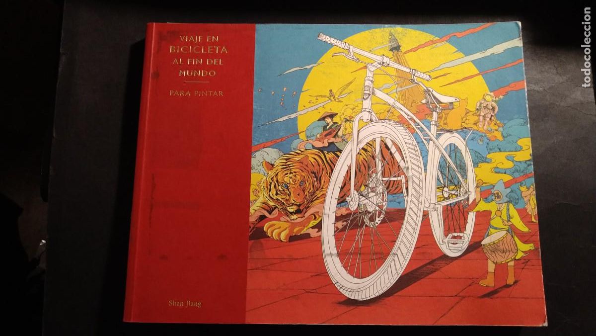 Libros de segunda mano: VIAJE EN BICICLETA AL FIN DEL MUNDO - SHAN JIANG - LIBRO PARA PINTAR