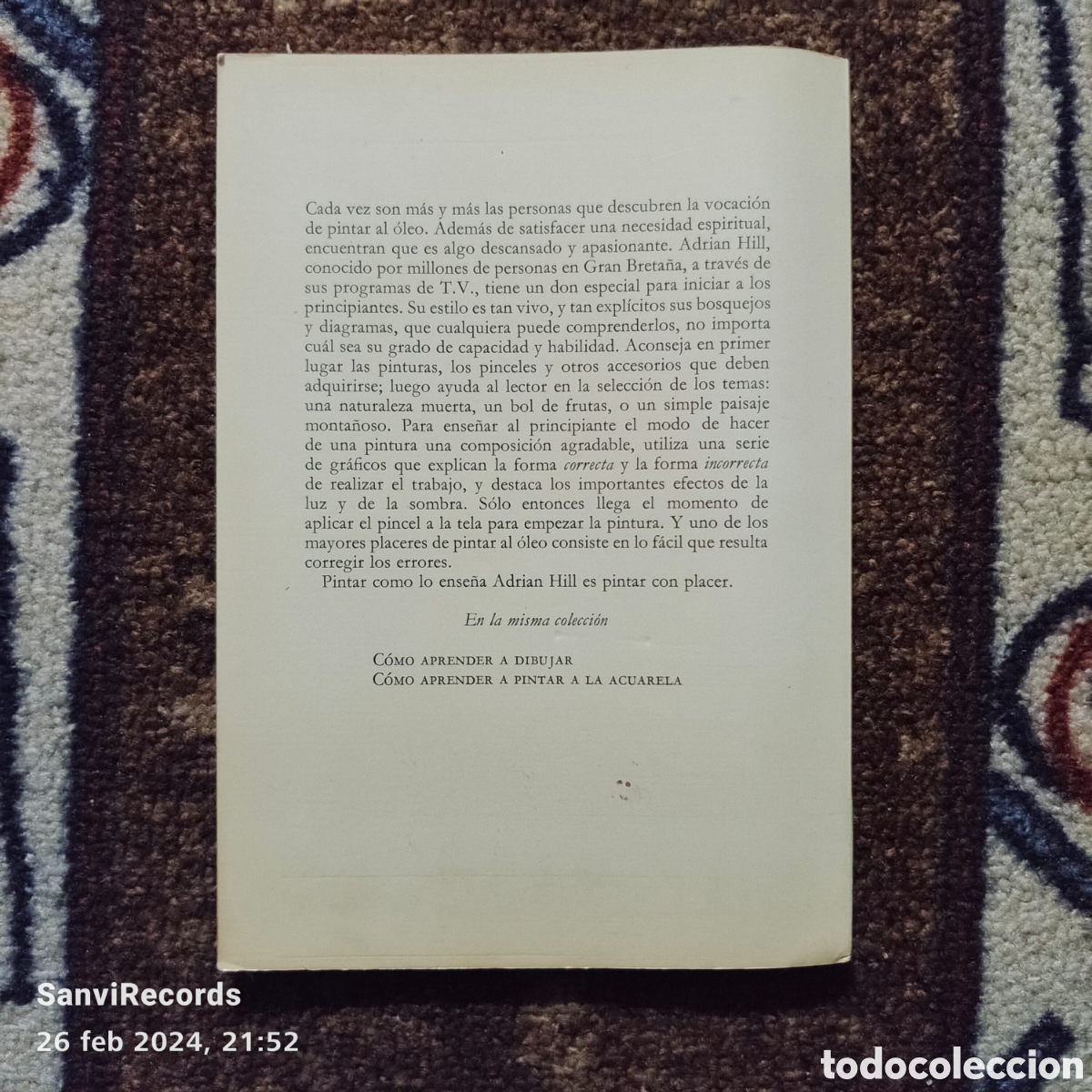 Libros de segunda mano: C&Oacute;MO APRENDER A PINTAR &Oacute;LEO (ADRIAN HILL) (EMEC&Eacute; EDITORES) - Foto 2