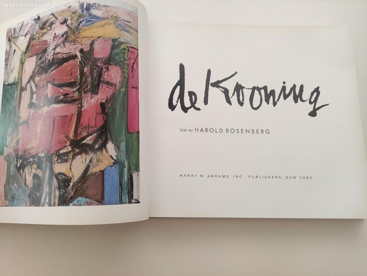 Libros de segunda mano: DE KOONING. Texto DE HAROLD ROSENBERG. Edit. ABRAMS - Foto 2