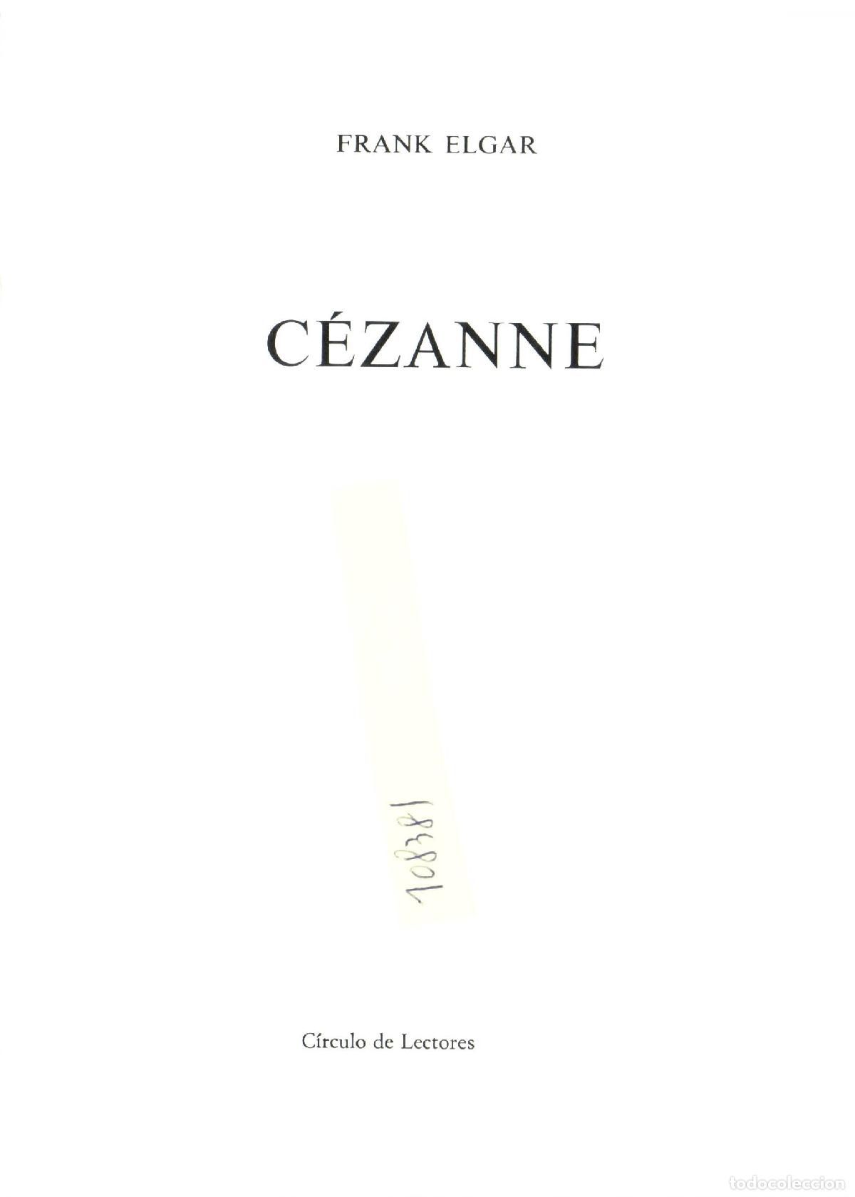 Libros de segunda mano: Cezanne - Elgar, Frank - Foto 1
