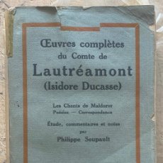 Libros de segunda mano: OEUVRES COMPLÈTES DU COMTE DE LAUTREAMONT (ISIDORE DUCASSE). ED. PHILIPPE SOPAULT