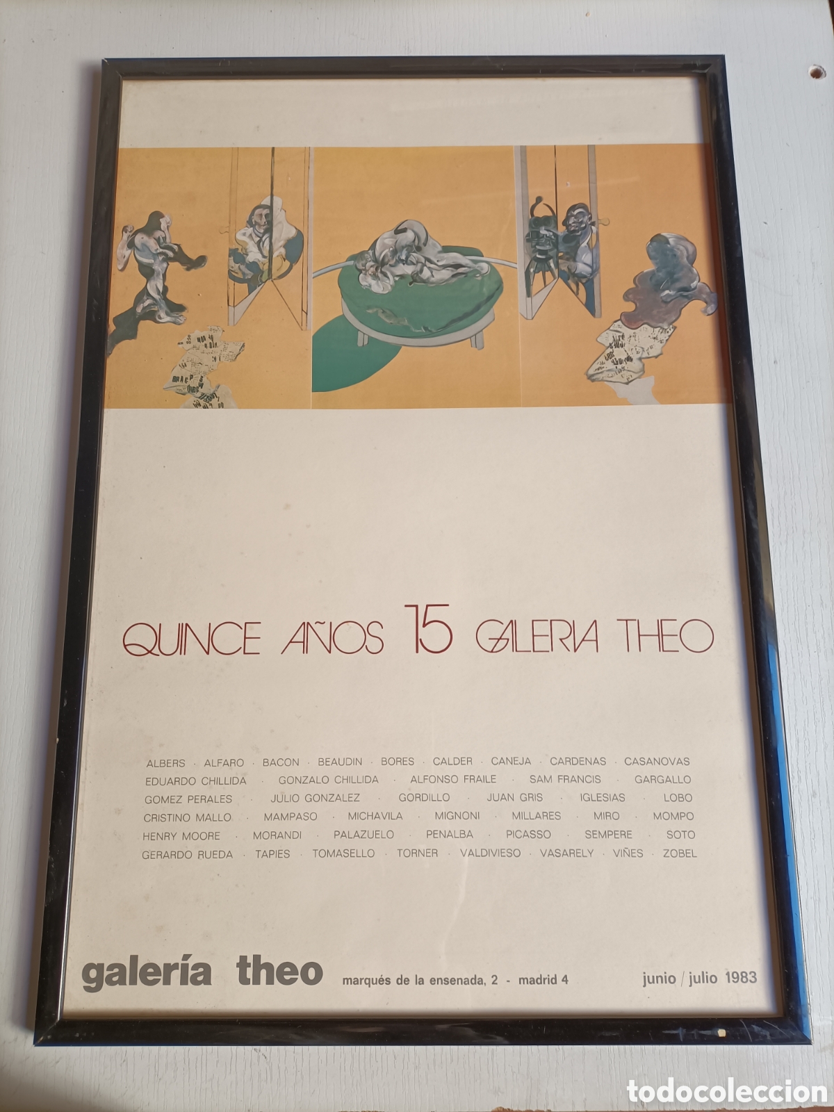 Second hand books: Quince a&ntilde;os de Galeria Theo .1983 cartel exposicion