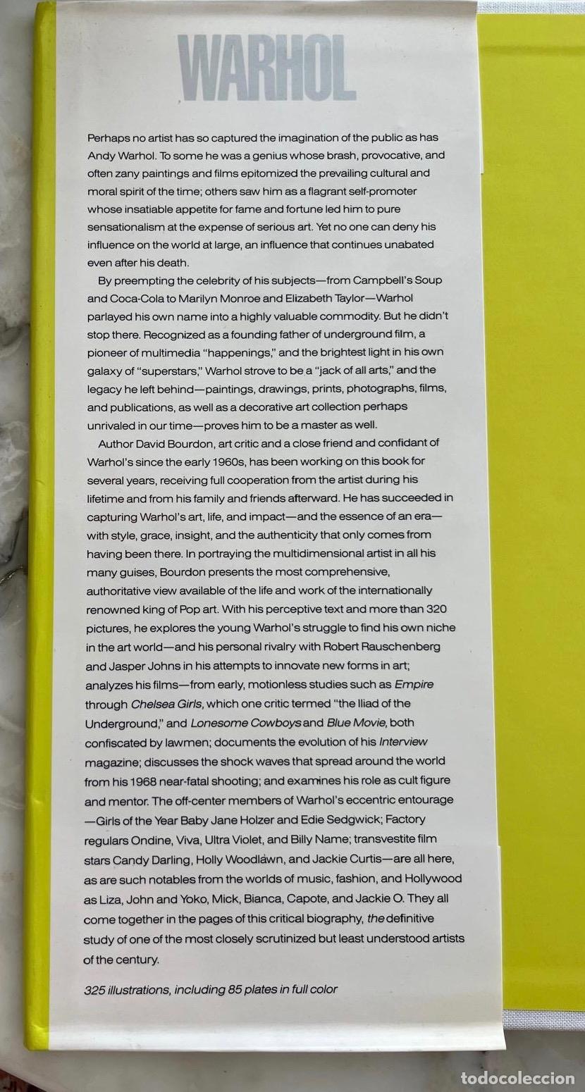 Libros de segunda mano: ANDY WARHOL POR DAVID BOURDON, LIBRO EN INGL&Eacute;S - Foto 5