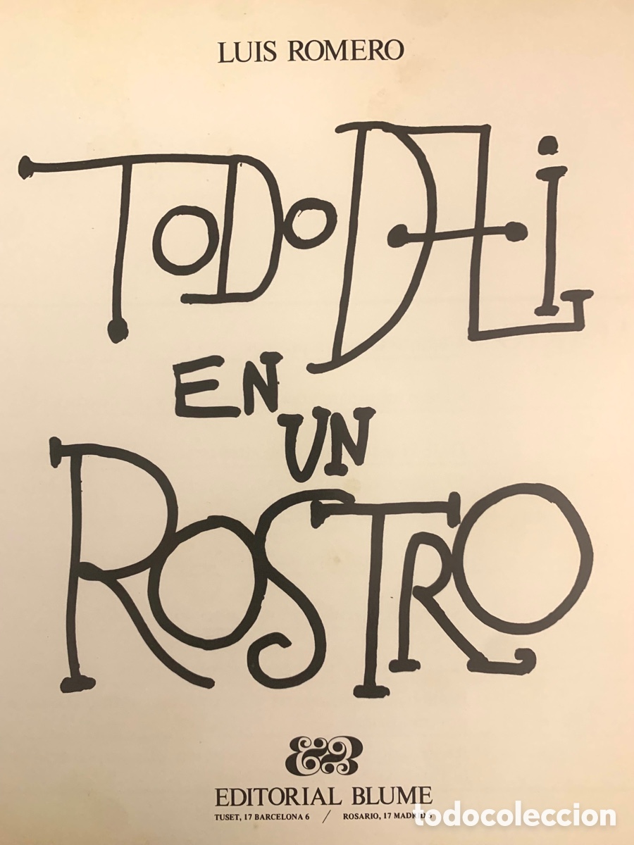 Libros de segunda mano: Todo Dal&iacute; en un Rostro - Primera Edici&oacute;n - Foto 3