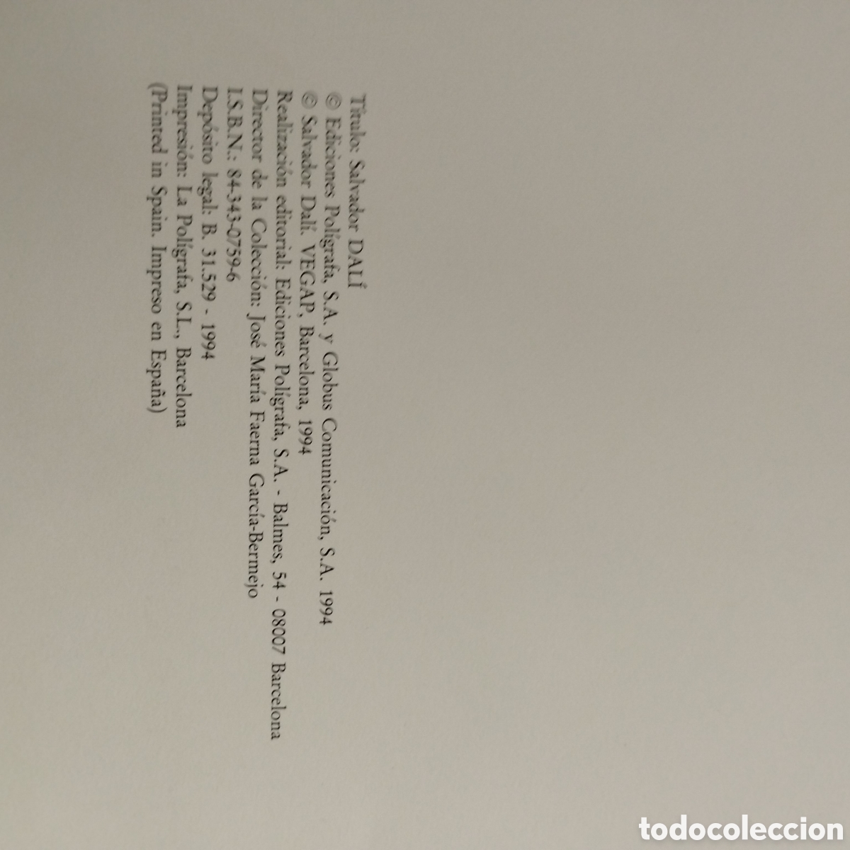 Libros de segunda mano: SALVADOR DALI - EDICIONES POLIGRAFA. - Foto 2