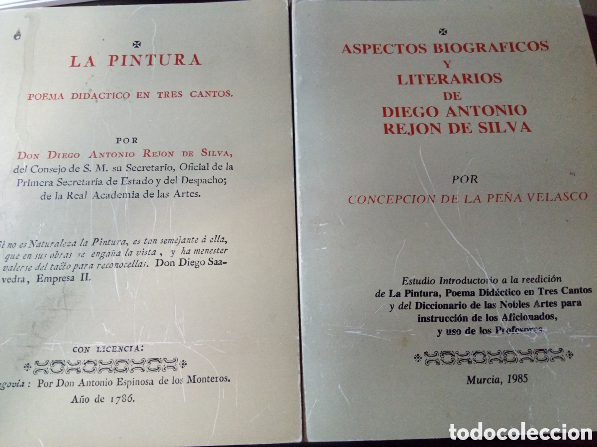 Libros de segunda mano: Diego Antonio Rej&oacute;n de Silva. Dos libros - Foto 1
