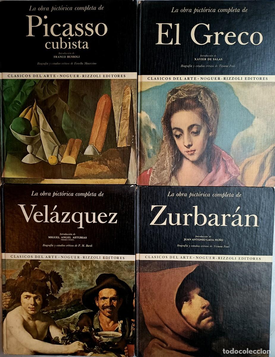 Libros de segunda mano: Lote de 4 libros de la colecci&oacute;n Cl&aacute;sicos Noguer Rizzolli: Velazquez, Zurbar&aacute;n, Picasso y El Greco