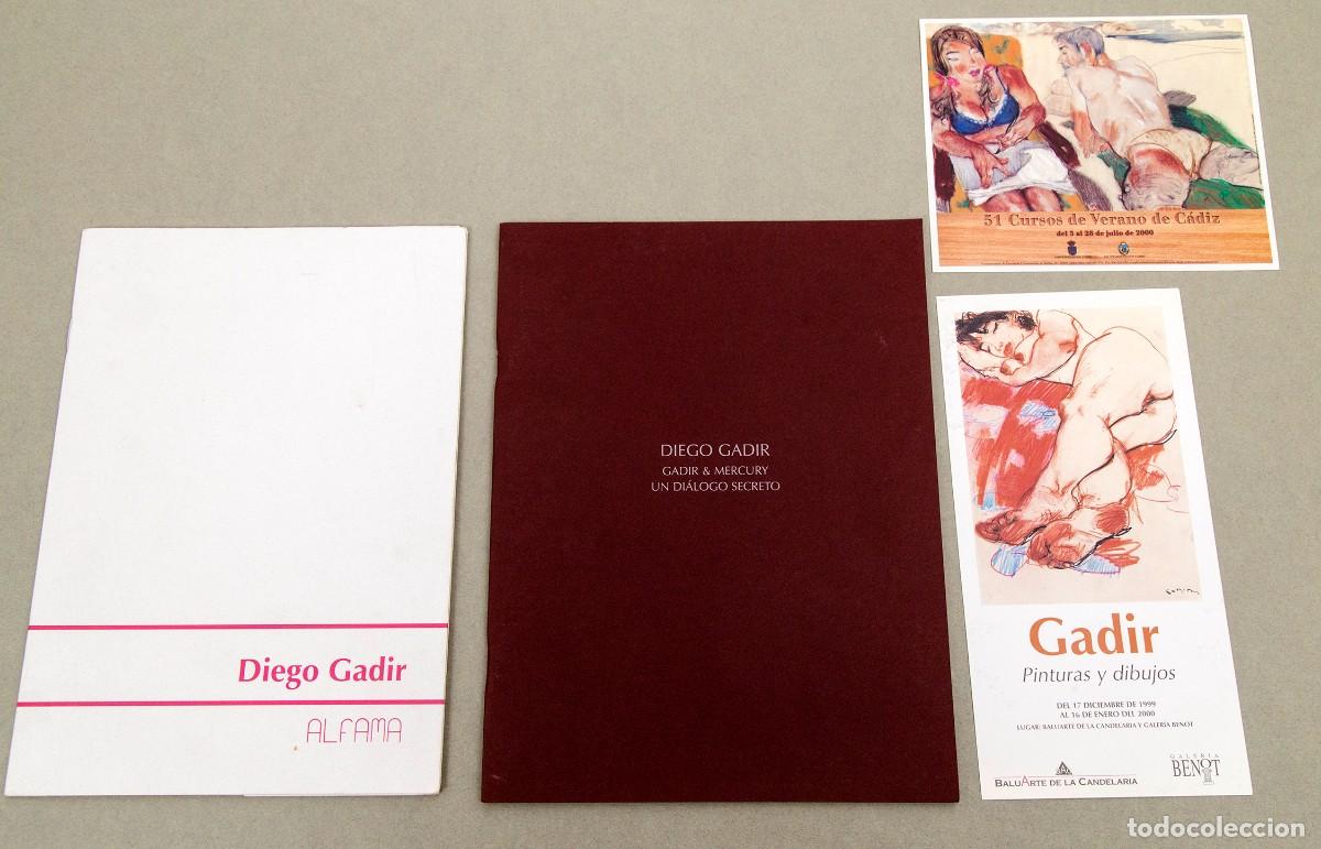 Libros de segunda mano: GADIR - 4 CATALOGOS CON DEDICATORIA AUT&Oacute;GRAFA DEL PINTOR - Foto 1