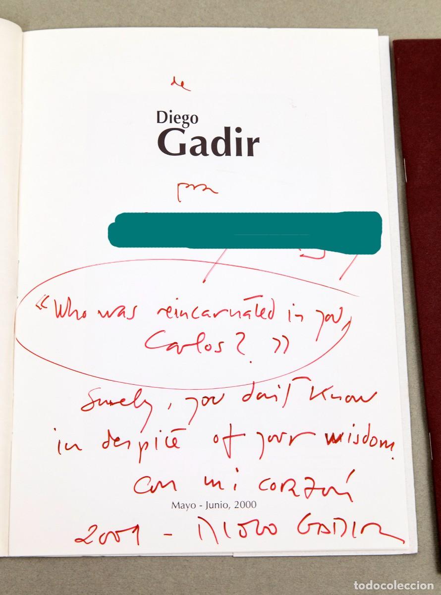 Libros de segunda mano: GADIR - 4 CATALOGOS CON DEDICATORIA AUT&Oacute;GRAFA DEL PINTOR - Foto 2