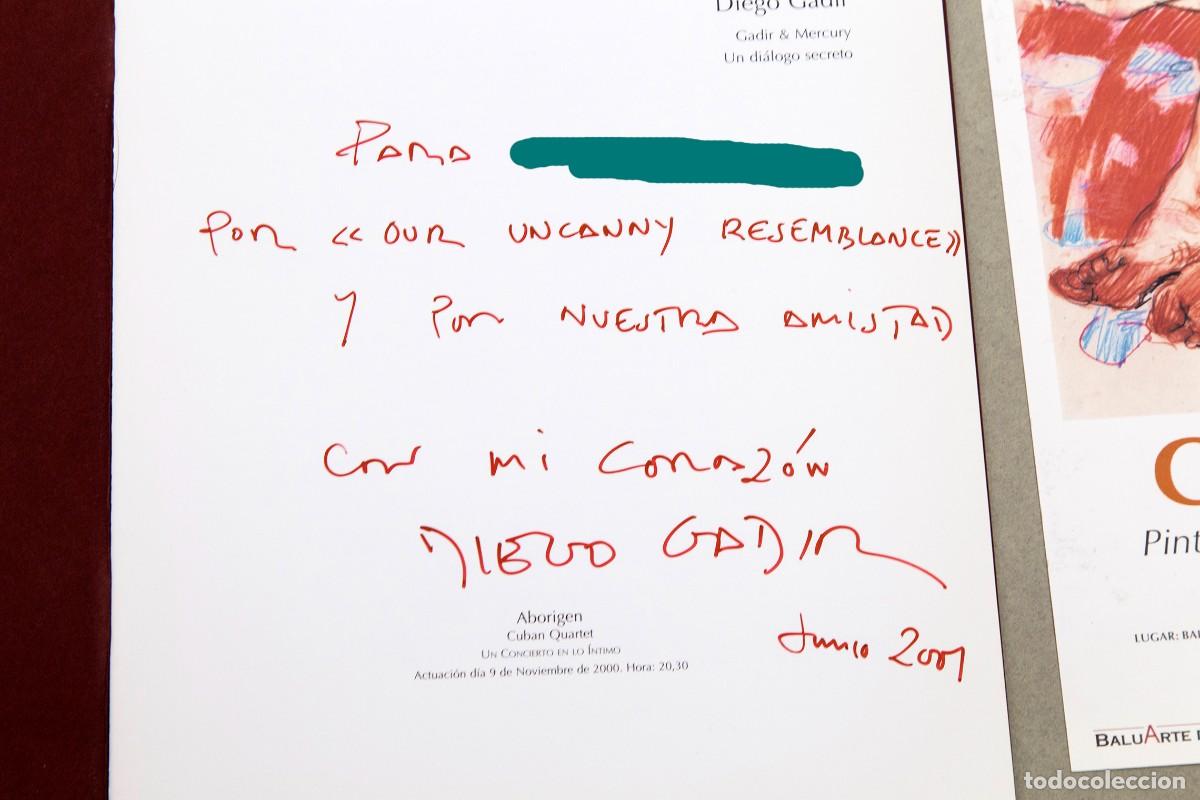Libros de segunda mano: GADIR - 4 CATALOGOS CON DEDICATORIA AUT&Oacute;GRAFA DEL PINTOR - Foto 4