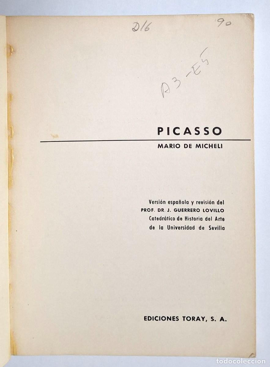 Libros de segunda mano: Picasso, Mario de Micheli, 1971 - Foto 2
