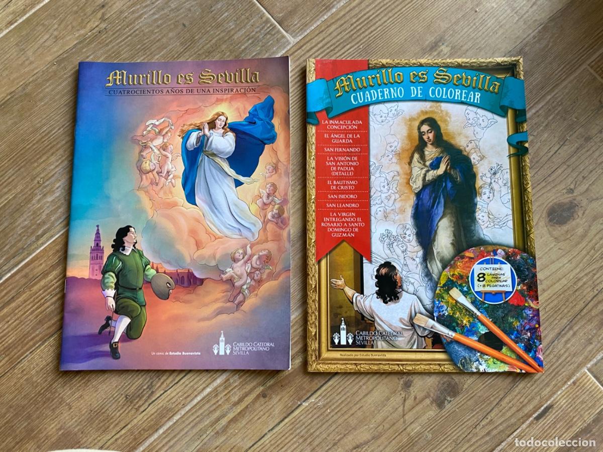 Libri di seconda mano: MURILLO ES SEVILLA - C&Oacute;MIC 400 A&Ntilde;OS DE INSPIRACI&Oacute;N + CUADERNO PARA COLOREAR