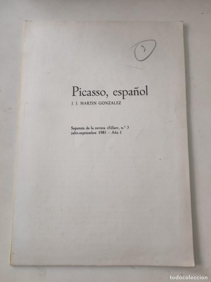 Libros de segunda mano: Separata Picasso, espa&ntilde;ol. 1981. - Foto 1