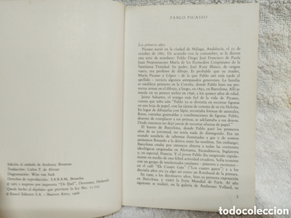 Libros de segunda mano: PICASSO - Jacques Damase/ EMECE 1968 - Foto 4