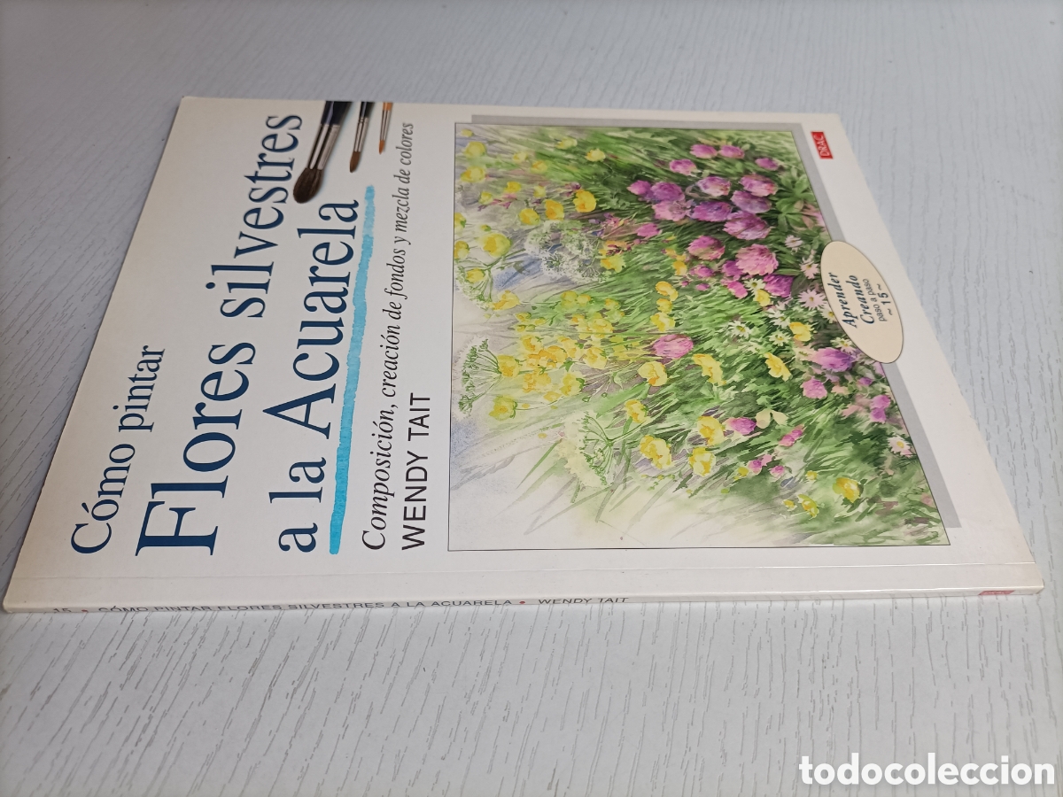 Libros de segunda mano: C&oacute;mo pintar flores silvestres a la acuarela Wendy Tait . T&eacute;cnicas pintura