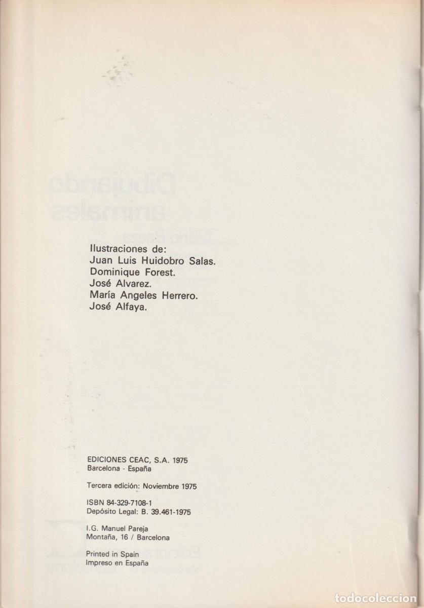 Libros de segunda mano: Dibujando animales, Mario Baeza - Foto 5