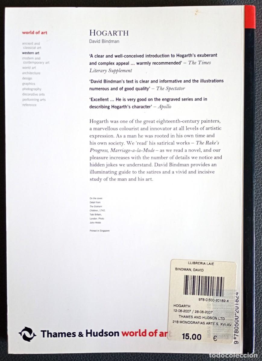 Libros de segunda mano: David Bindman . Hogarth - Foto 2