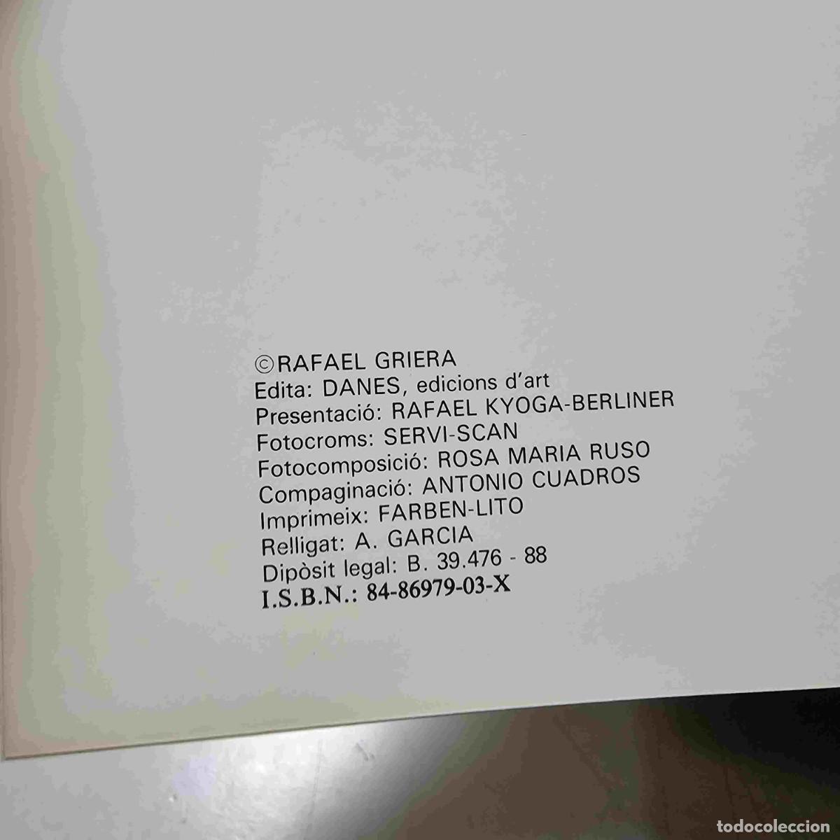 Libros de segunda mano: LIBRO PINTOR RAFAEL GRIERA CON DEDICATORIA - Foto 4