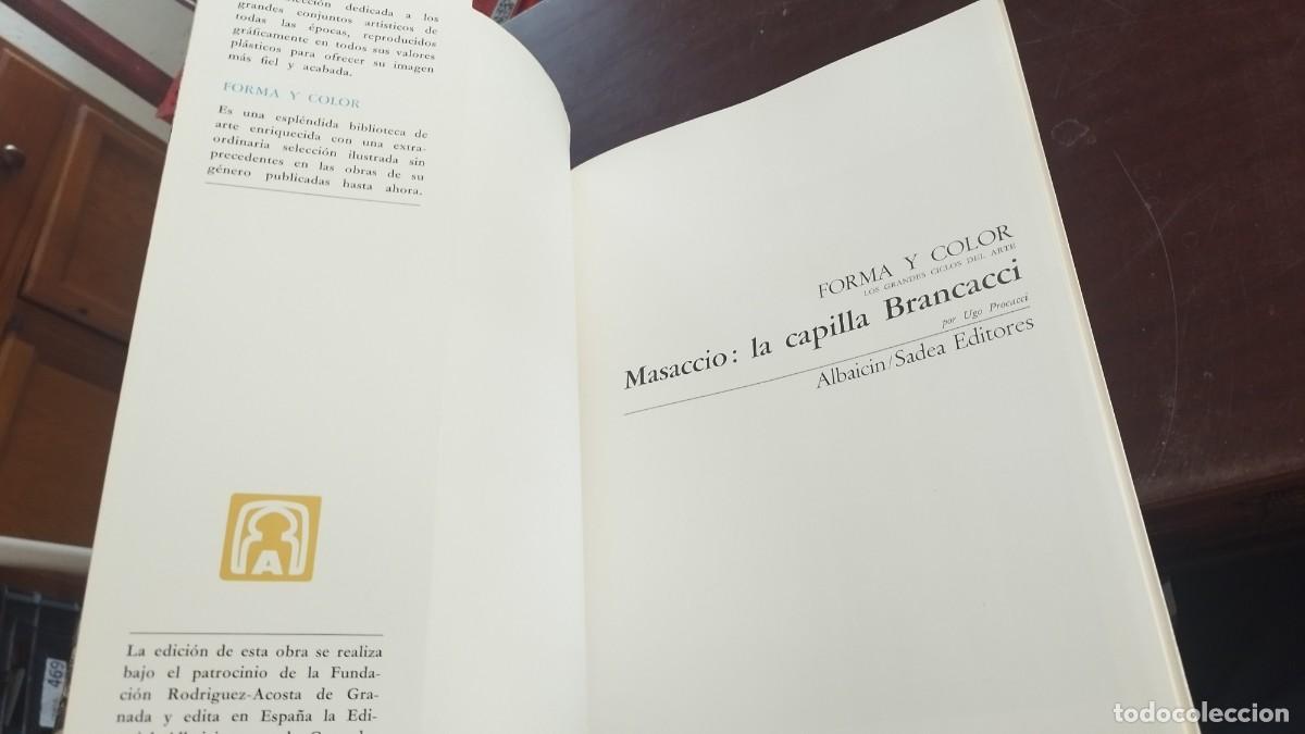 Libros de segunda mano: LA CAPILLA BRANCACCI / UGO PROCACCI / CJA 400 / ALBAICIN SADEA - Foto 3