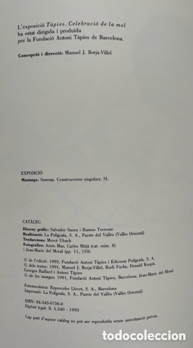 Libros de segunda mano: Llibre T&agrave;pies - Celebraci&oacute; de la mel - Foto 9