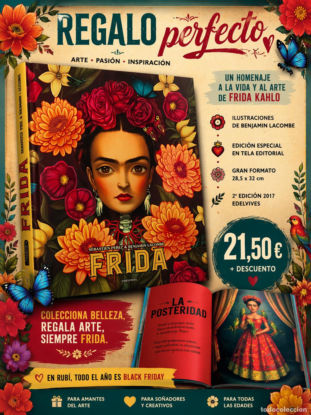Libros de segunda mano: FRIDA / SEBASTIEN PEREZ & BENJAMIN LACOMBE / 2&ordf; EDICI&Oacute;N / EDELVIVES-2017 / PERFECTO