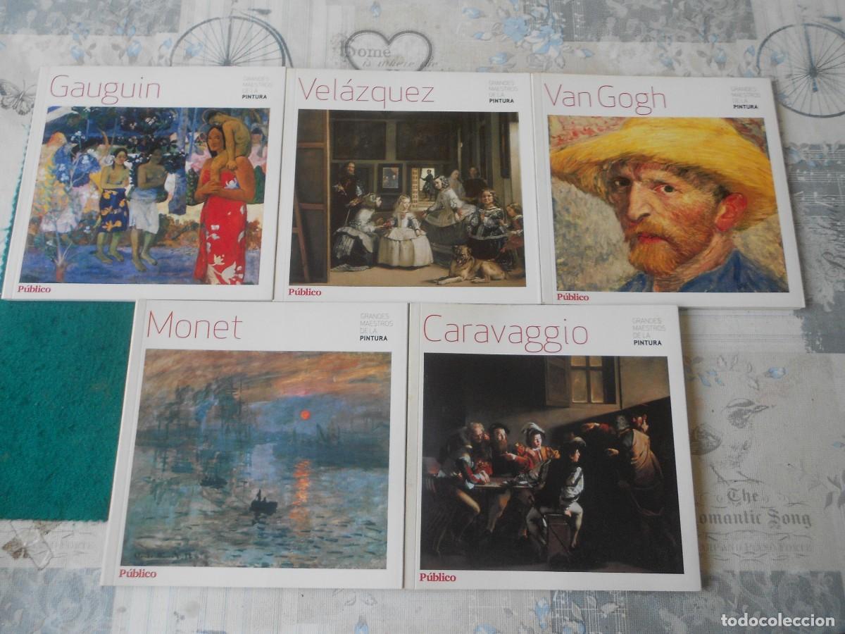 Libri di seconda mano: LOTE 5 LIBROS-GRANDES MAESTROS DE LA PINTURA- MONET/ VAN GOGH/ GAUGUIN/ CARAVAGGIO/ VEL&Aacute;ZQUEZ.