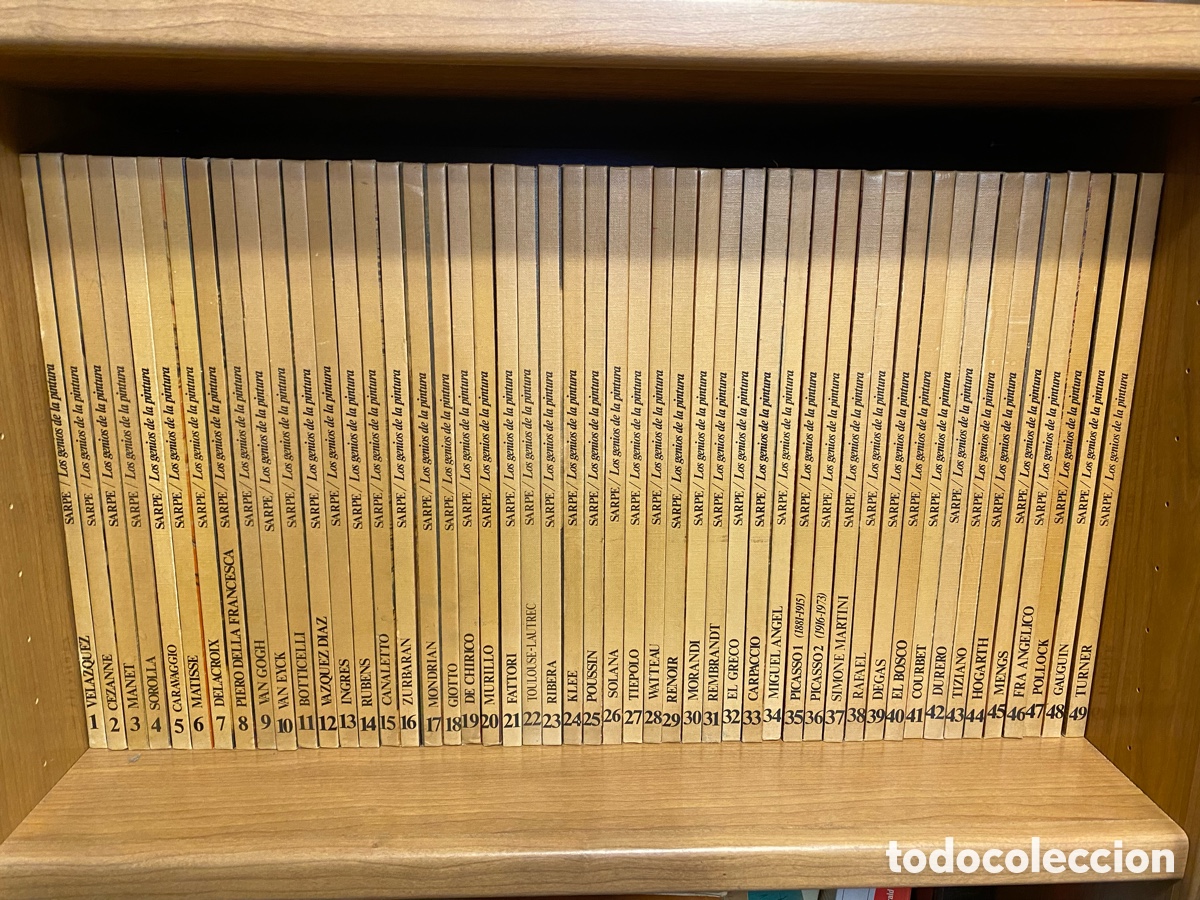 Libros de segunda mano: Colecci&oacute;n completa 75 tomos Los Genios de la Pintura Sarpe 1979 Tapa dura