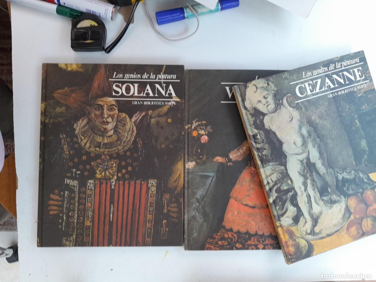 Libros de segunda mano: Velazquez, Cezanne , Solana - 3 libros LOS GENIOS DE LA PINTURA &ndash; SARPE 1979