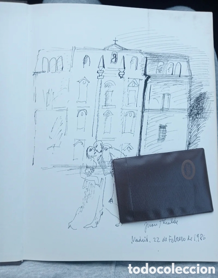 Libros de segunda mano: JUAN ALCALDE &ndash; DIBUJO ORIGINAL Y DEDICATORIA AUT&Oacute;GRAFA (1986) &ndash; PR&Oacute;LOGO C.J. CELA &ndash; ED. LAREDO