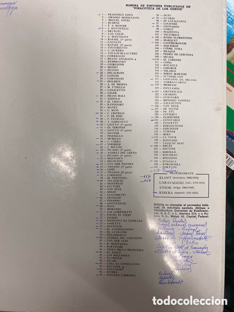 Libros de segunda mano: Pinacoteca de los genios. 55 carpetas. Ver &iacute;ndice marcado